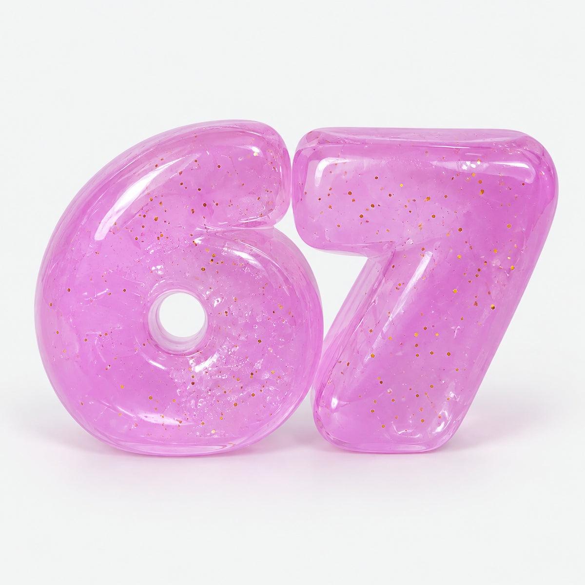 Surprise 67 squishy in pale pink glitter