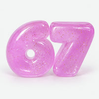 Surprise 67 squishy in pale pink glitter