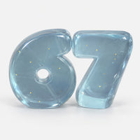 Surprise 67 squishy in smoky blue glitter