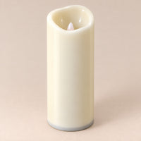 Ivory LED pillar candle, 20 cm, switched off