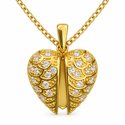 heart wing necklace