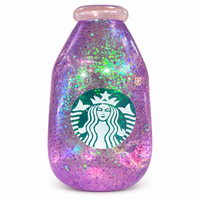 Purple glitter coffee bottle squishy