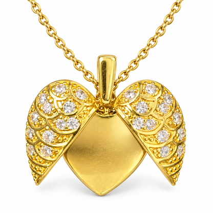 heart wing necklace