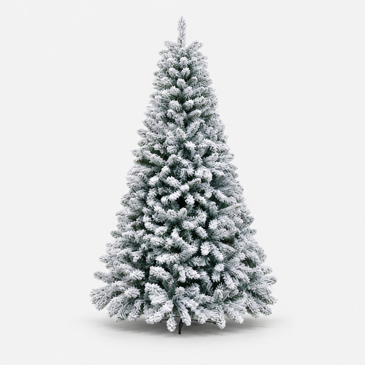 Snow flocked Christmas tree, 120cm, with white snowy branches