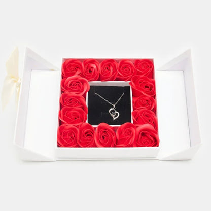 Rose Book Open Gift Box