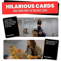 Friends laughing while playing DO OR DRINK