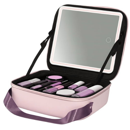 Makeup Storage Bag with LED Mirror