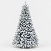 Snow flocked Christmas tree, 150cm, with white snowy branches