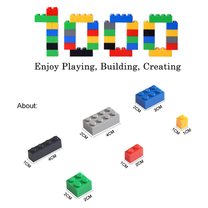 1000-Piece Creative Building Bricks Set