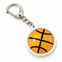 Basketball fidget clicker keychain