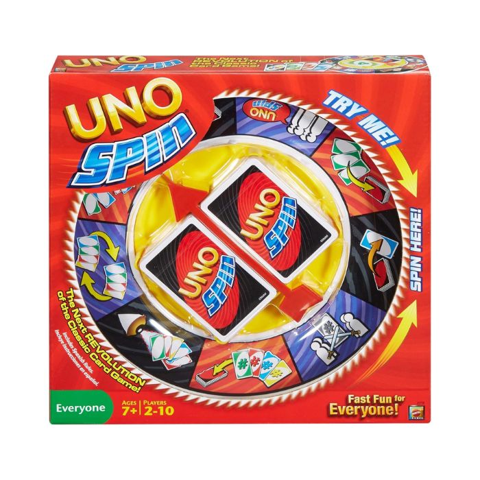 UNO SPIN Card Game with Spinning Wheel