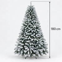 Snow flocked Christmas tree measuring 180cm tall