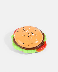 Burger squishy with sesame bun, lettuce and tomato