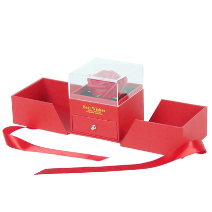 Eternal Rose Gift Box + “I Love You” in 100 Languages Necklace