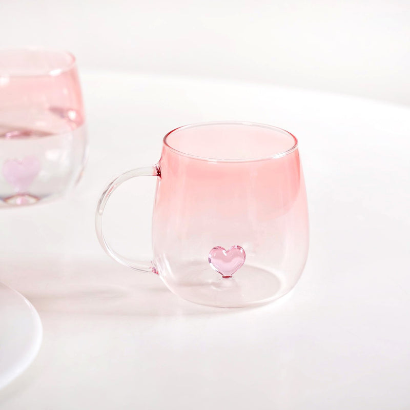 Heart Ombre Glass Mug