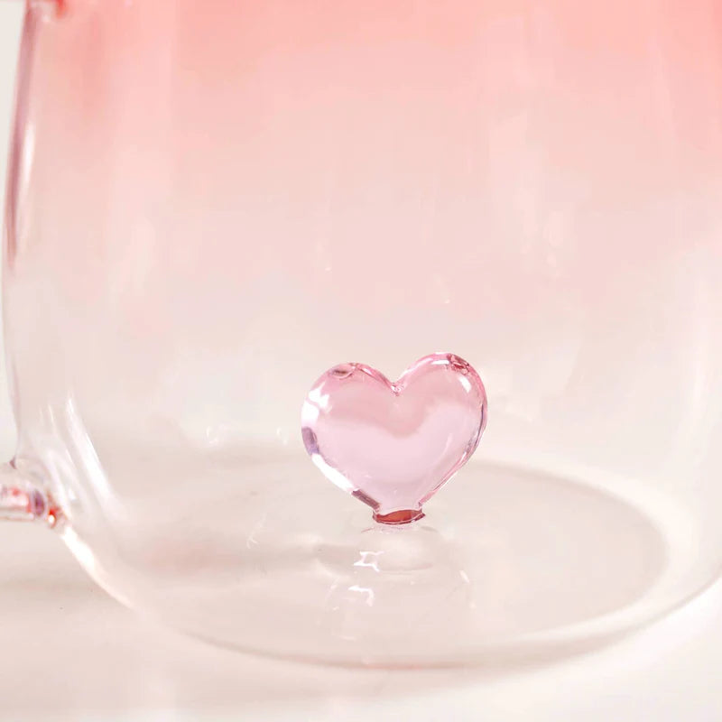 Heart Ombre Glass Mug