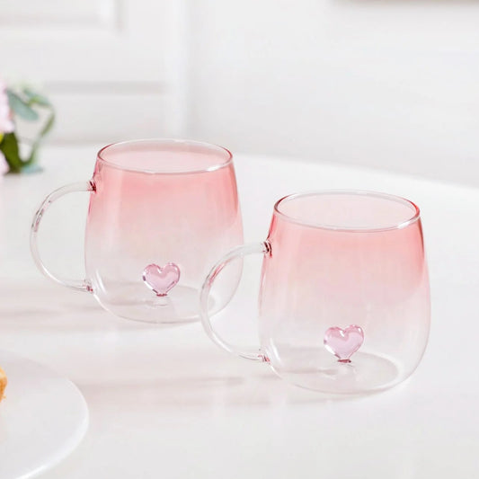 Heart Ombre Glass Mug