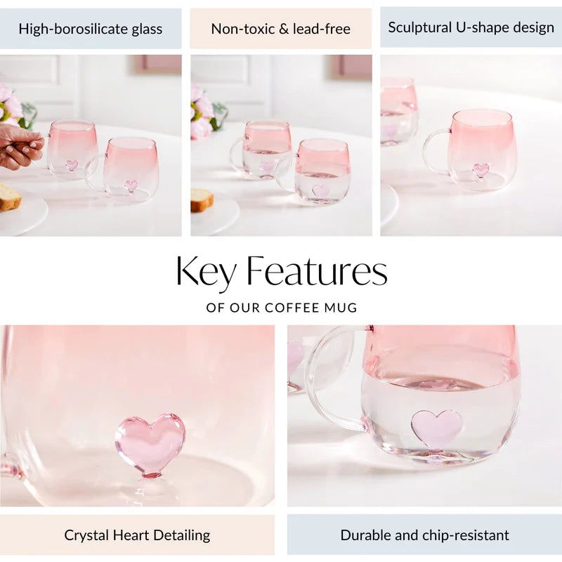 Heart Ombre Glass Mug