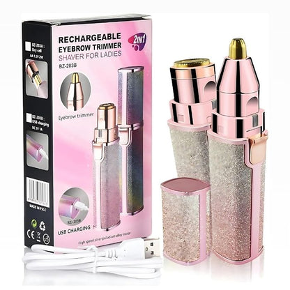 2-in-1 Eyebrow & Facial Electric Trimmer
