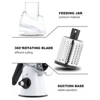 Rotary cheese and vegetable grater