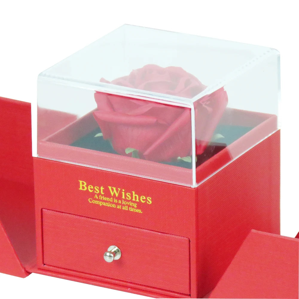 Eternal Rose Gift Box + “I Love You” in 100 Languages Necklace