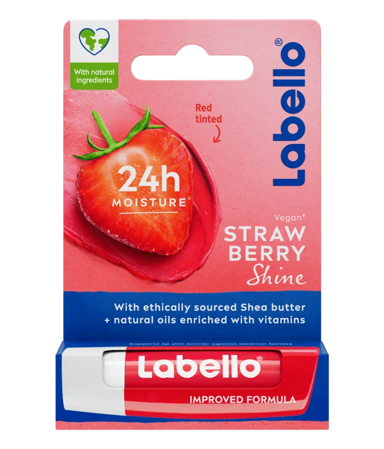 LABELLO Strawberry Shine lip balm stick
