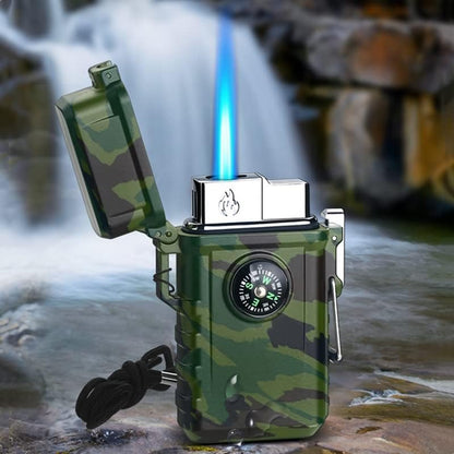 Waterproof Jet Flame Outdoor Lighter w/ Compass