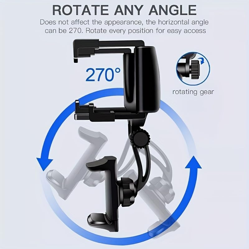 Rearview Mirror 360° Rotatable Phone Holder