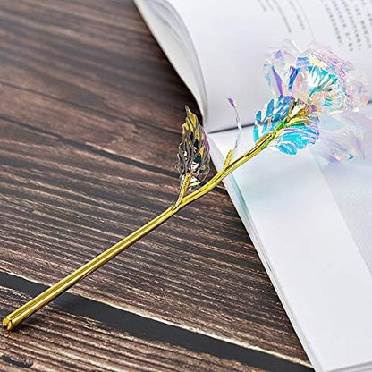 Golden Eternal Crystal Rose