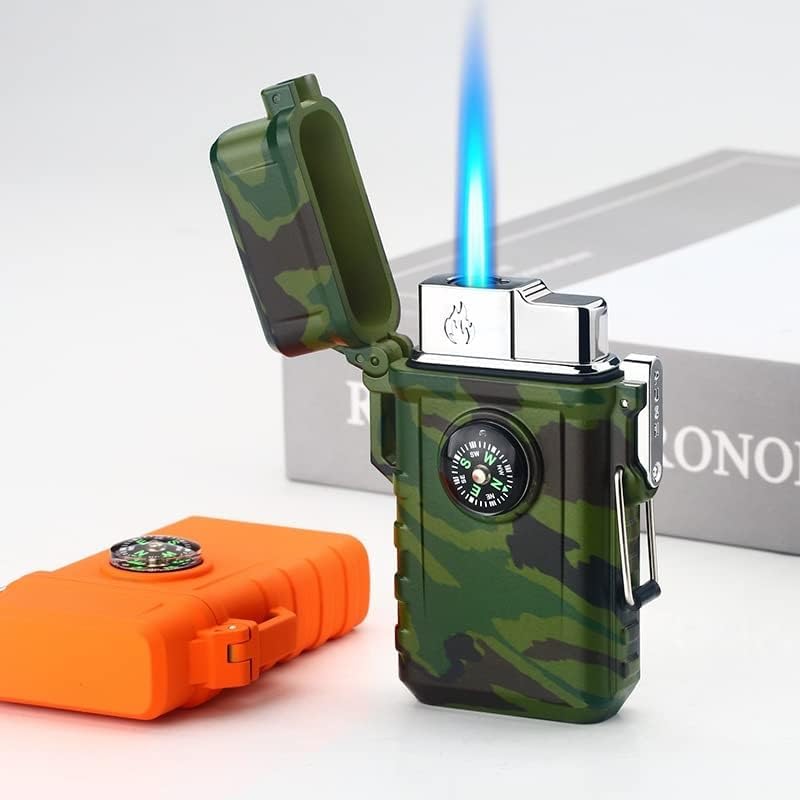 Waterproof Jet Flame Outdoor Lighter w/ Compass