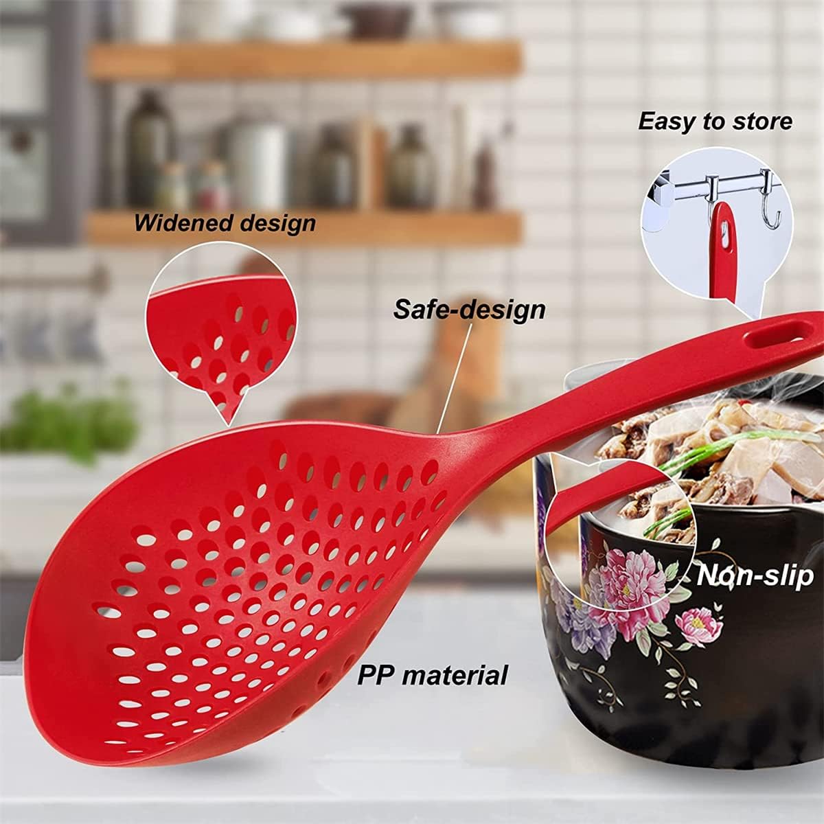 Plastic Strainer Cooking Spoon