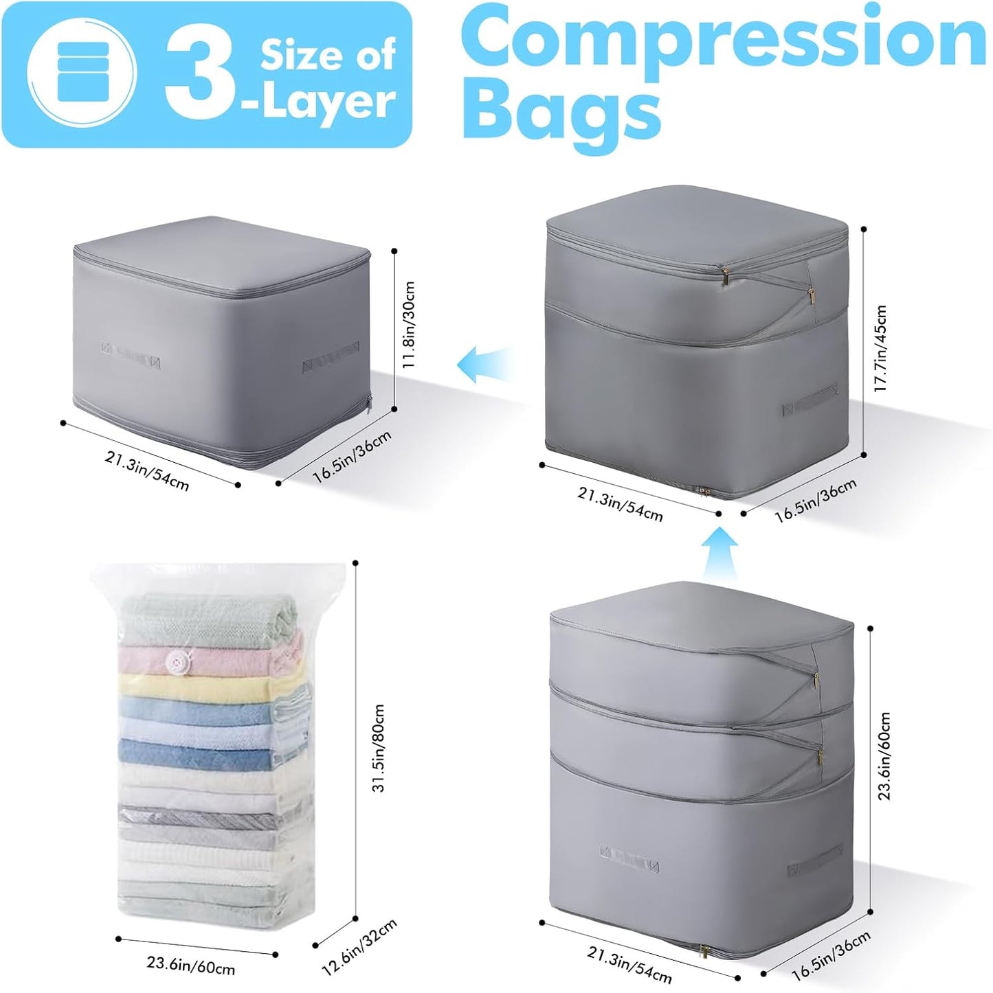 Self-Compression Storage Bags