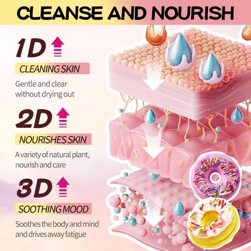 Donut bath bombs cleanse and nourish skin