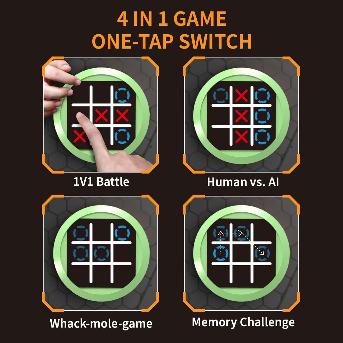 4-in-1 Infinite Smart Tic Tac Toe Game