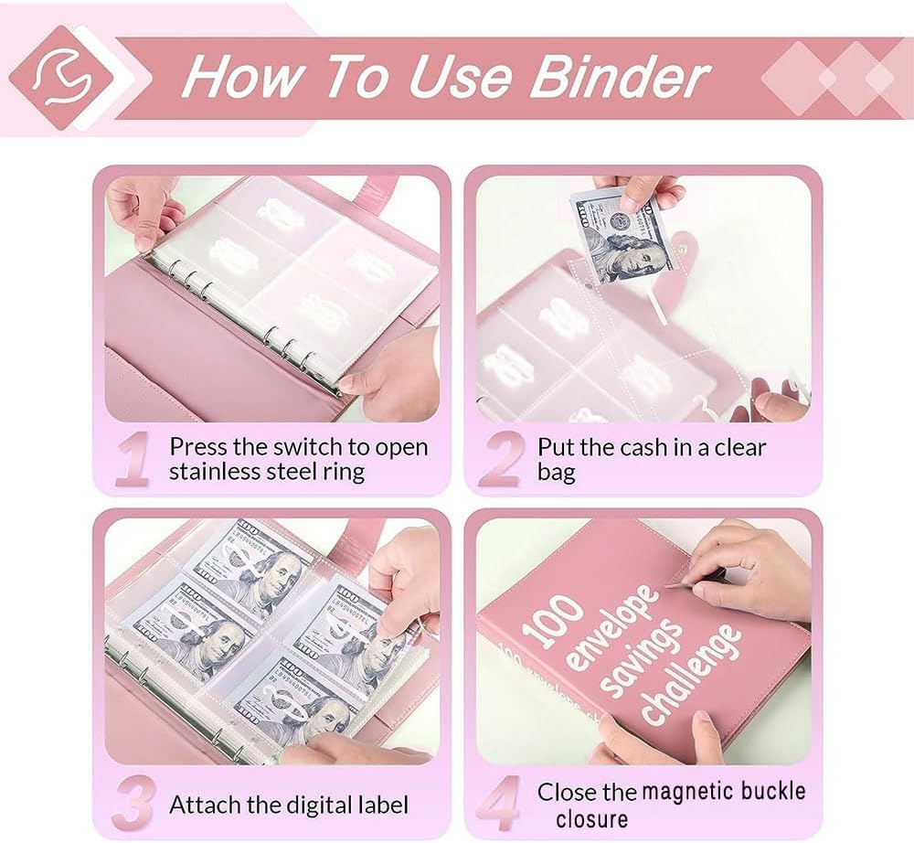 100 Envelopes money Saving Challenge
