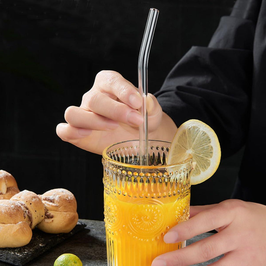 5pc Set Transparent Glass Straws