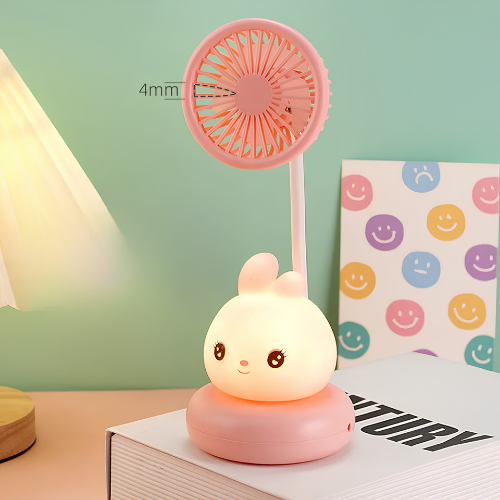 2-in-1 Cute Fan & Night Light