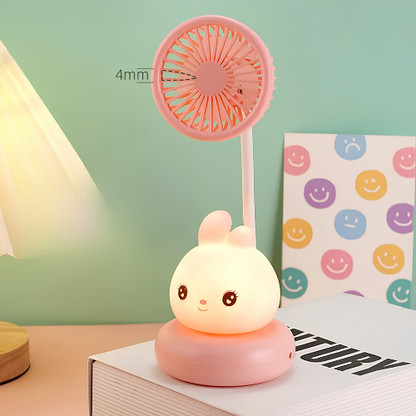 2-in-1 Cute Fan & Night Light