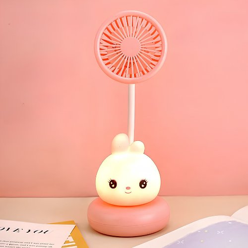 2-in-1 Cute Fan & Night Light