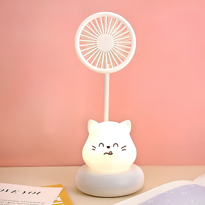 2-in-1 Cute Fan & Night Light