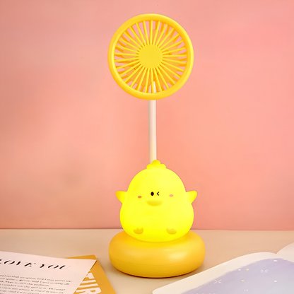 2-in-1 Cute Fan & Night Light