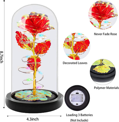 Eternal Rose Flower LED Lamp