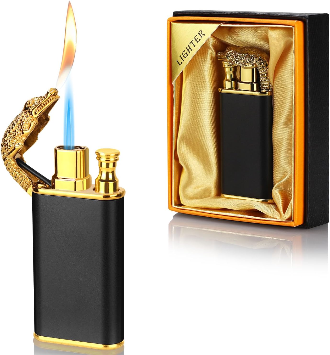 Dual Flame Crocodile Lighter