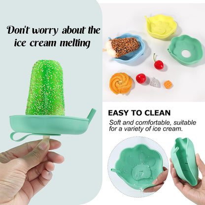 Silicone Ice Cream Holder with Straw [2 for $5]