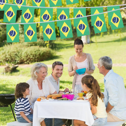 Brazil Banner 10 Flags 20x30 cms