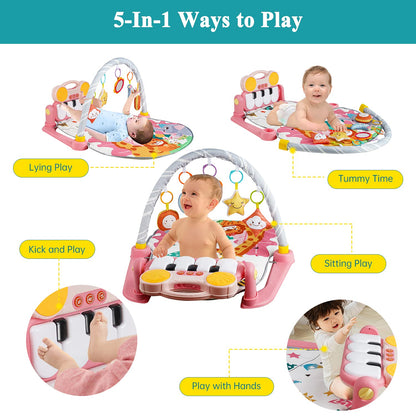 3-in-1 Baby Piano Gym & Activity Play Mat
