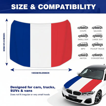France Car Hood Flag Cover