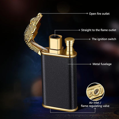 Dual Flame Crocodile Lighter