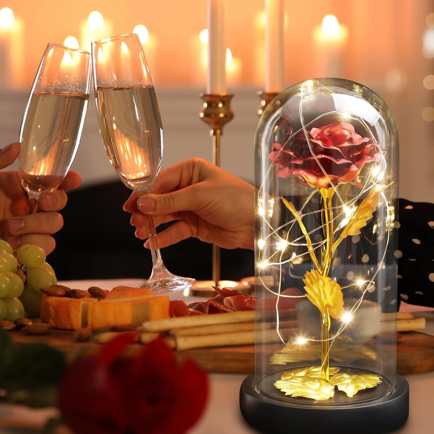 Eternal Rose Flower LED Lamp