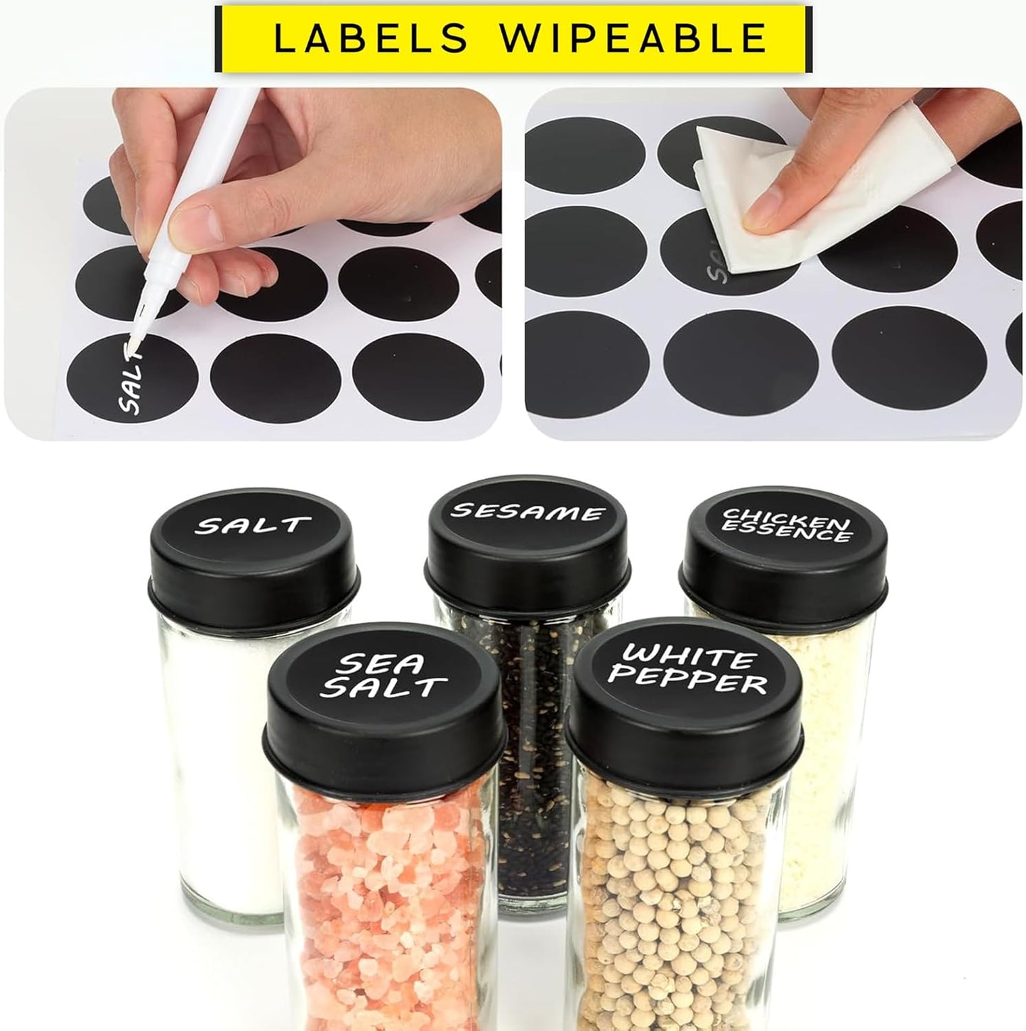 Rotating Spice Rack with 18 Bottles